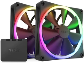 NZXT F Series F140 RGB, Matte Black, schwarz, LED-Steuerung, 140mm, 2er-Pack
