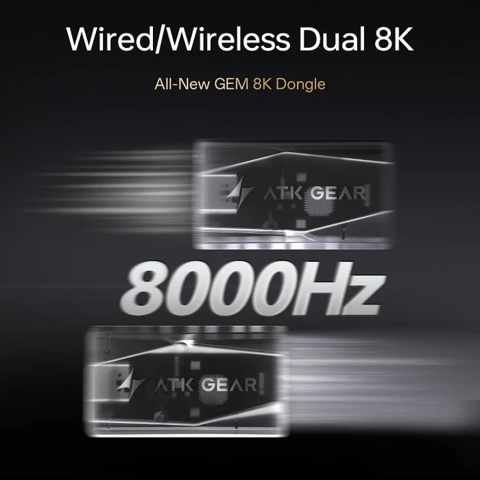 ATK Blazing Sky Ghost Ultimate+ 8K Hollow Carbon Fiber Wireless, rot, USB/Bluetooth