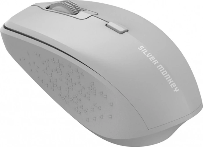 Silver Monkey M40 Wireless Comfort Silent Mouse grau, USB