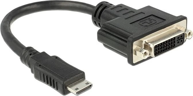 DeLOCK HDMI Typ-C Mini/DVI Adapterkabel, 0.2m