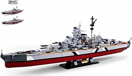 Sluban Model Bricks Bismarck Battleship 2in1