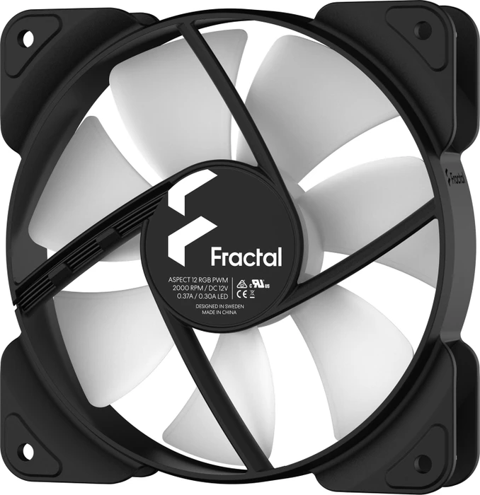 Fractal Design Aspect 12 RGB PWM, schwarz, 120mm, 3er-Pack