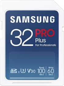 Samsung PRO Plus for Professionals R100/W60 32GB, UHS-I U3, Class 10
