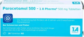 1A Pharma Paracetamol 500 Tabletten, 20 Stück