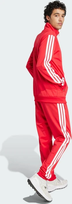 adidas Basic 3-Streifen Tricot Trainingsanzug pure ruby/white (Herren)