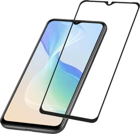 Cellularline Impact Glass Capsule für Vivo Y76 5G schwarz