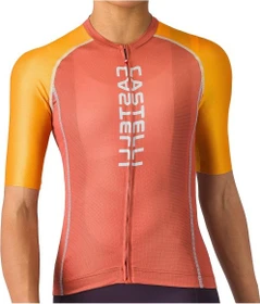 Castelli Unlimited 2 Trikot kurzarm paprika/vivid orange/winter sky (Damen)