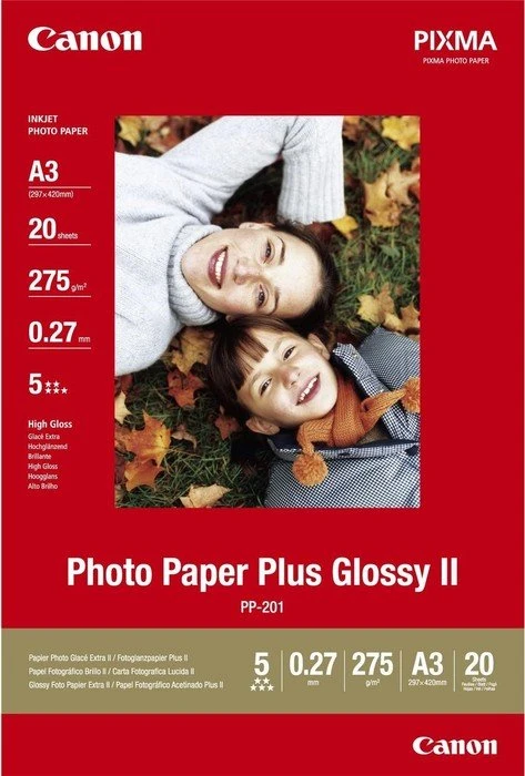 Canon PP-201 Plus Fotopapier hochglänzend weiß, A3, 270g/m², 20 Blatt