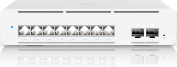 Ubiquiti UniFiSwitch Desktop 10G Managed Switch, 8x RJ-45, 2x SFP+, 155W PoE++ (USW-Pro-XG-8-PoE (155W))