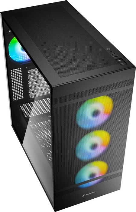 Sharkoon Rebel C50 RGB Black, Glasfenster