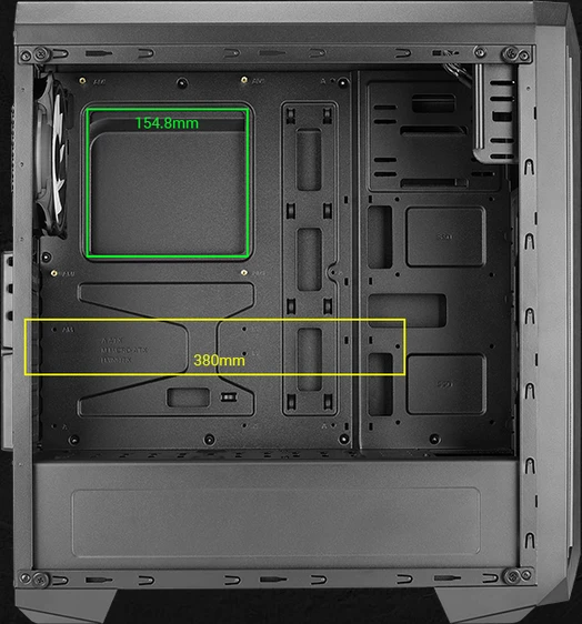 AeroCool Skyline ARGB, Lüfter LED ARGB, Acrylfenster
