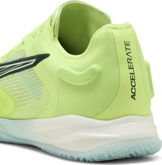 Puma Accelerate Nitro SQD 4 Handballschuhe fizzy light/green terrain/puma white/puma silver