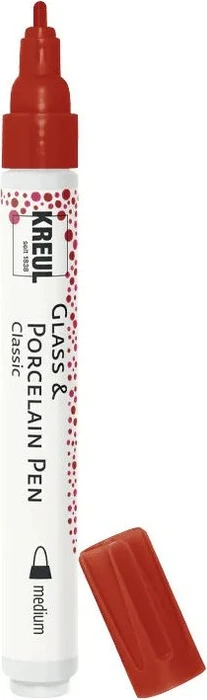Kreul Glass & Porcelain Pen Classic medium dunkelrot
