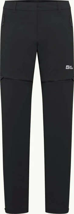 Jack Wolfskin Hikeout Zip Away Zip-Off Hose lang schwarz (Damen)