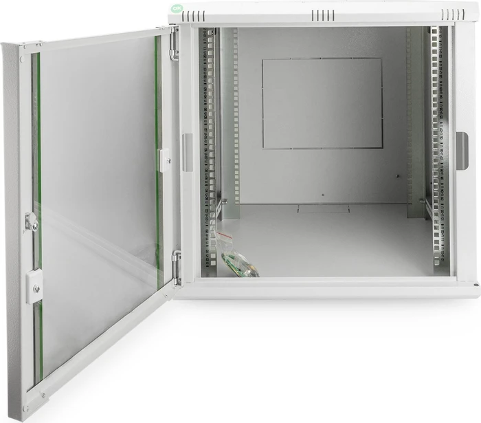 Digitus Professional Dynamic Basic Serie Wandschrank 12HE, montiert, Sicherheitsglastür, IP20, RAL 7035, 600mm tief