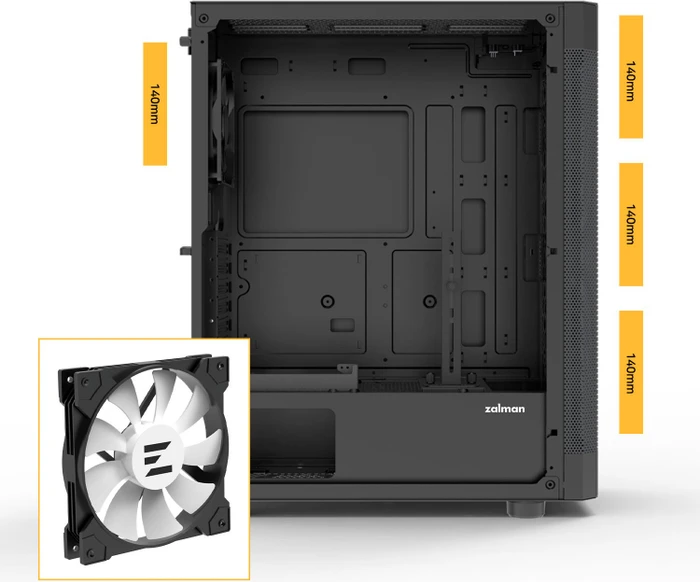 Zalman i4 TG Black, Glasfenster