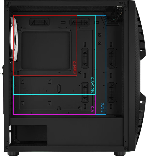 AeroCool Cronus, Glasfenster