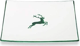 Gmundner Keramik Grüner Hirsch Speiseteller Trend 26x26cm