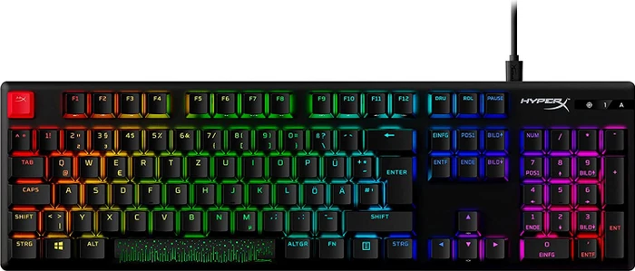 HP HyperX Alloy Origins PBT, LEDs RGB, HyperX RED, USB, DE