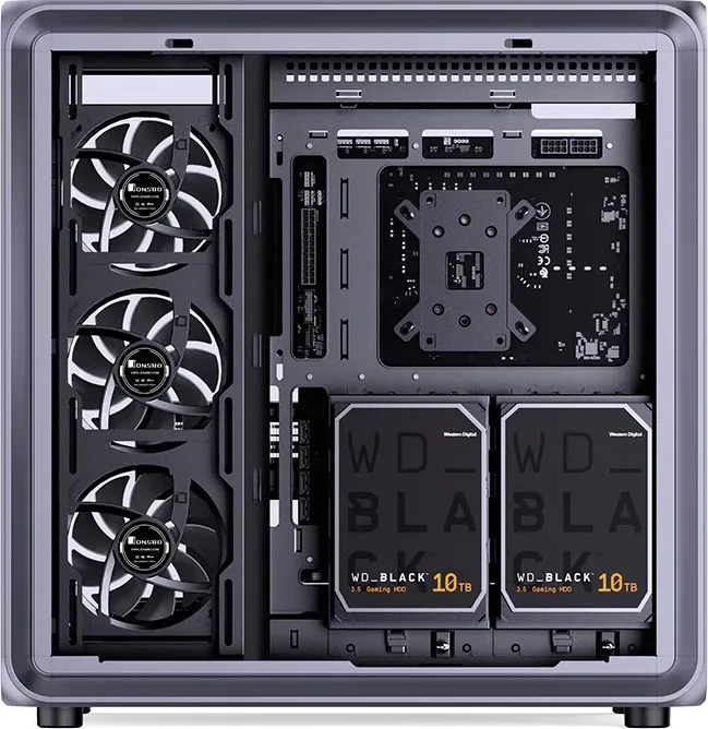 Jonsbo Jonsplus BO400 Gunmetal Grey, Glasfenster