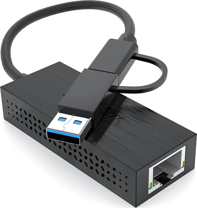 Wavlink WL-NWU331GCA, 2.5G LAN-Adapter, RJ-45, USB-C 3.0/USB-A 3.0 [Stecker]