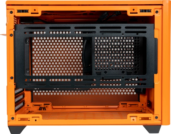 Cooler Master MasterBox NR200P Color Edition Sunset Orange, Glasfenster, Mini-ITX