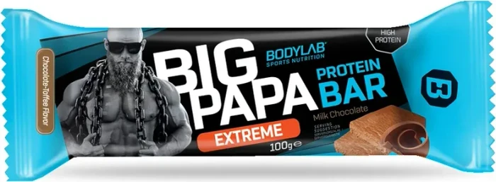 BodyLab24 Big Papa Protein Bar Extreme Schokolade Toffee 1.2kg (12x 100g)