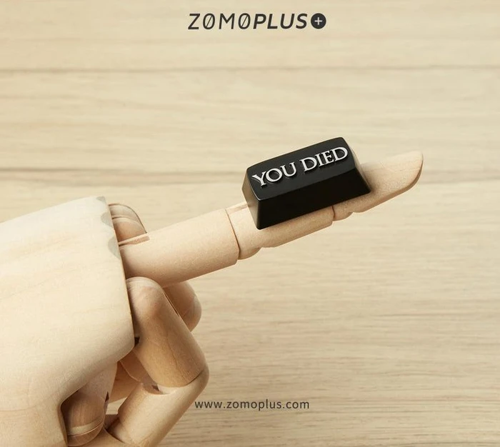 Zomoplus Keycap YOU DIED, Aluminium, silber/schwarz, 1 Taste