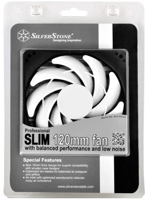 SilverStone FN123 schwarz/weiß, 120mm