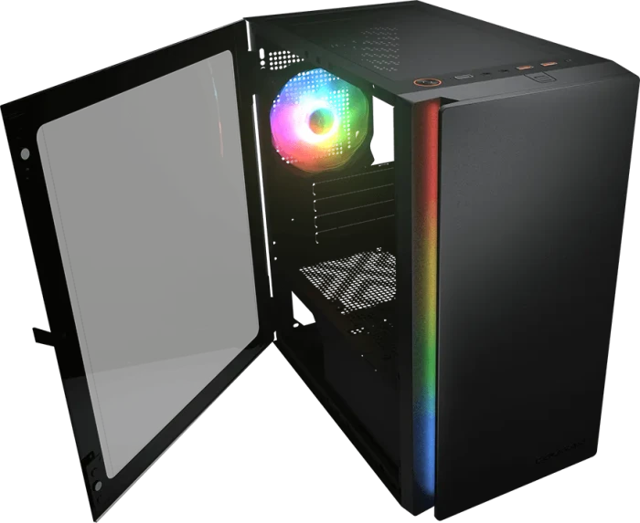 Cougar Purity RGB, schwarz, Glasfenster