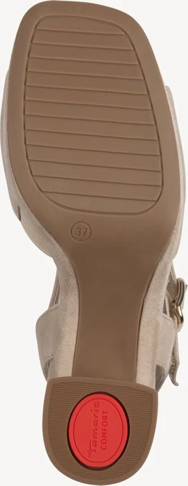 Tamaris Ledersandalette Wide Fit beige (Damen)