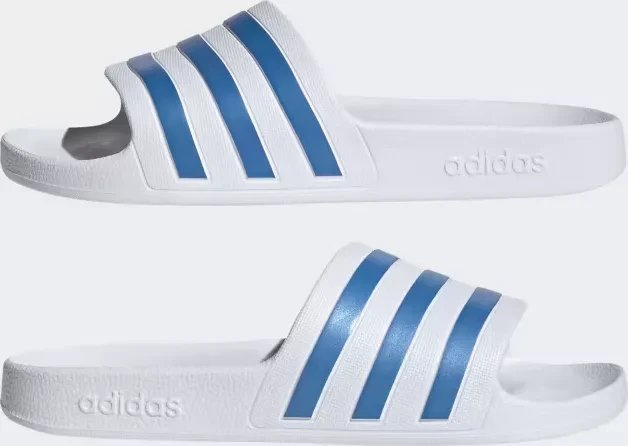 adidas Aqua Adilette cloud white/blue fusion met (Damen)