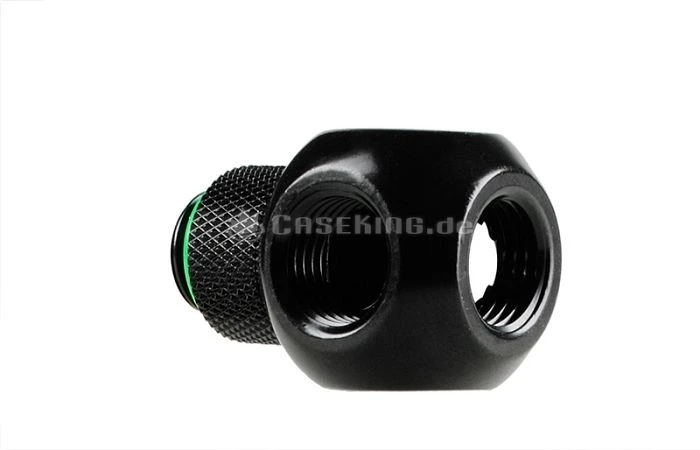 Bitspower Q-Adapter G1/4" auf 3x G1/4" drehbar matt schwarz
