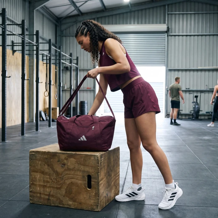 adidas Fitness & Training Sporttasche maroon/silver metallic