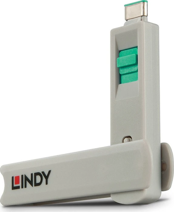 Lindy USB-C/Thunderbolt 3 Schloss mit Schlüssel, grün, 4er-Pack