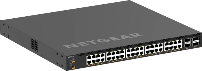 Netgear AVoIP M4350 Rackmount 10G Managed Switch, 40x RJ-45, 4x QSFP28, 196W PoE++