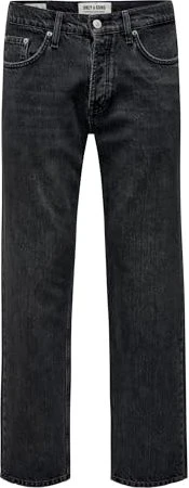 ONLY & SONS Wide Mid Edge Jeans black denim (Herren)