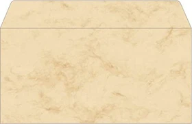 Sigel Briefumschlag marmor/beige 110x220mm, 50er-Pack