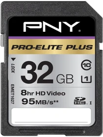 PNY Pro Elite Plus R90/W95 32GB, UHS-I, Class 10