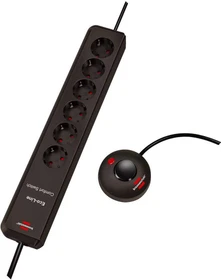 Brennenstuhl Eco-Line Comfort Switch, 6-fach, 2m, anthrazit