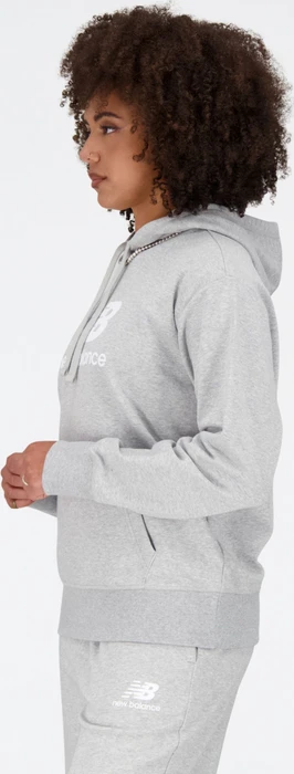 New Balance Essentials Stacked Logo Hoodie athletic grey (Damen)