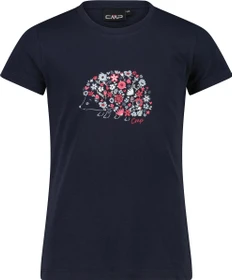 CMP Bio Baumwolle T-Shirt kurzarm schwarz/blau (Junior)