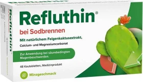 Refluthin bei Sodbrennen Minze Kautabletten, 48 Stück