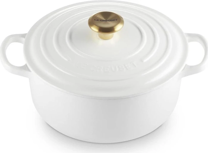 Le Creuset Signature Gusseisen Bräter rund 20cm 2.4l white