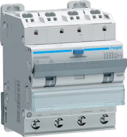 Hager Fehlerstrom-Leitungsschutzschalter 4P 6kA C-16A 30mA Typ A QC/QB