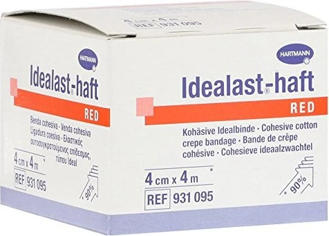 Hartmann Idealast-haft Color Idealbinde rot, 4cm x 4m, 1 Stück