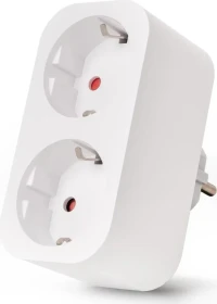 Entac WiFi Steckdosenadapter 2-fach, 3680W, Smart-Steckdose (ES-DSA-WIBLE)