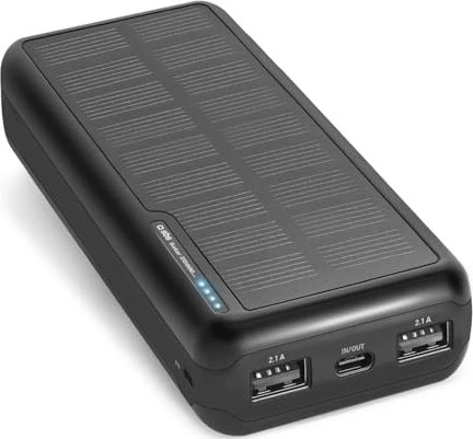SBS Mobile Solar Power Bank 20000mAh schwarz