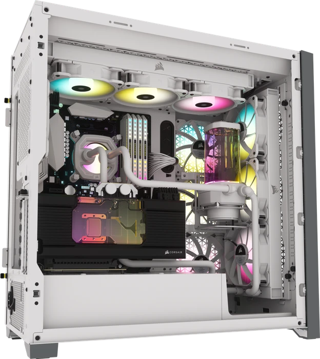 Corsair 5000D Airflow, weiß, Glasfenster