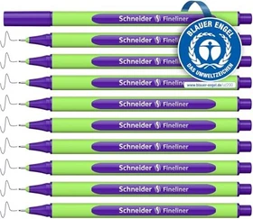 Schneider Line-Up Tintenroller (Mine) daytona violet/grün, 10er-Pack